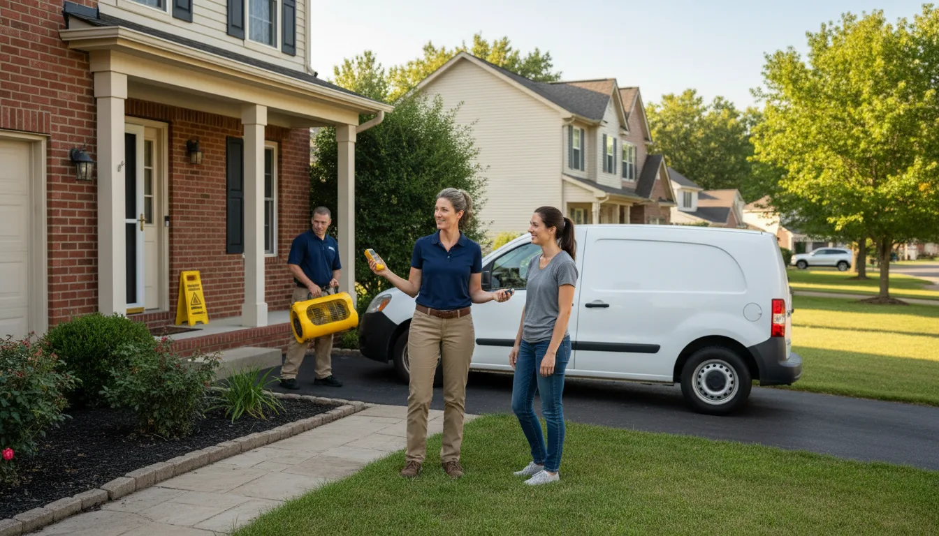 Residential water damage restoration in Tafton, PA